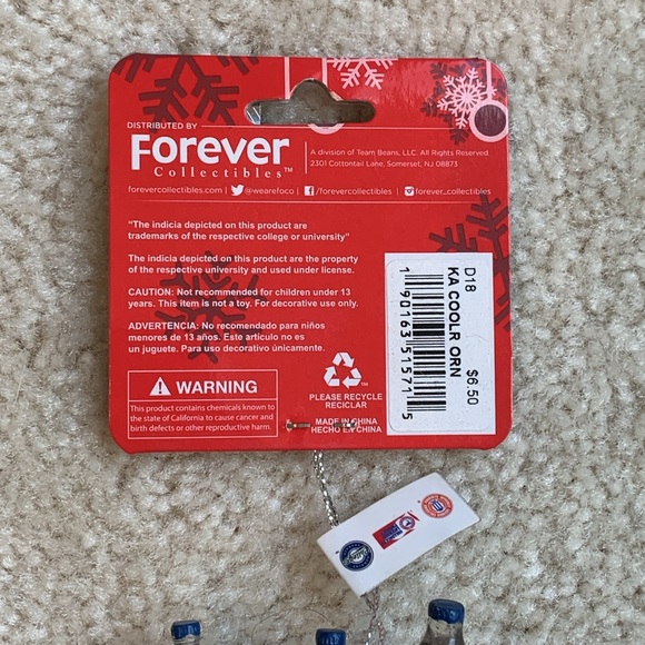 KU - University of Kansas Cooler Ornament, Forever Collectibles Team Ornament - Picture 8 of 10